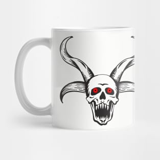 Halloween Scary Red Eye Skull Mug